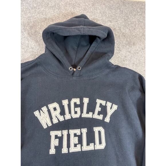 Vintage Wrigley Field Chicago Sweatshirts Hoodie Men XL Navy Collegiate Baseball - Picture 2 of 5